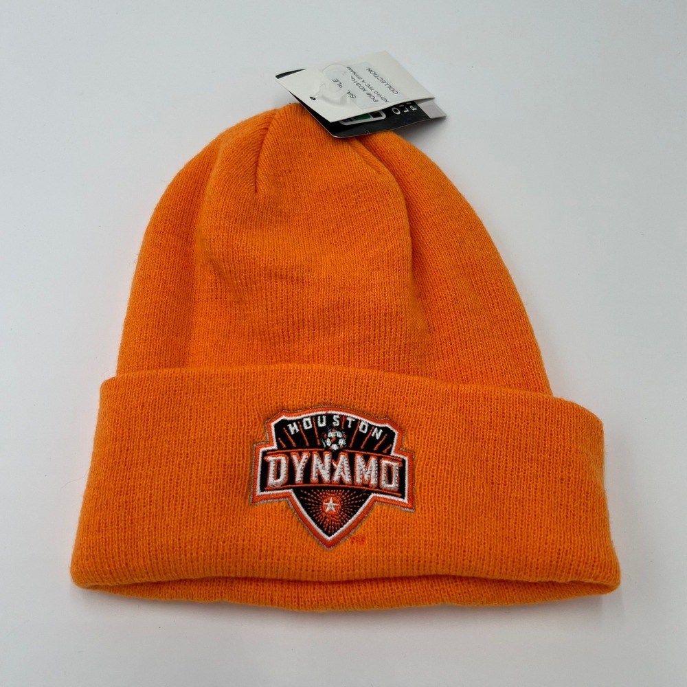 Houston Dynamo MLS Knit Beanie Hat Orange One‎ Size Fits All Acrylic